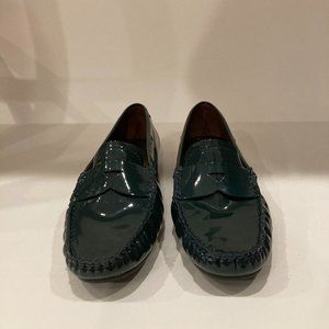 Talbots Green Leather Loafers